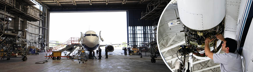 Regelmäßige Instandhaltungsarbeiten in der Luftfahrt